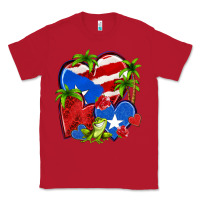 Red puerto rico hearts Classic Tee - NancyCooperArtShop