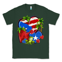 Sports Green puerto rico hearts Classic Tee - NancyCooperArtShop
