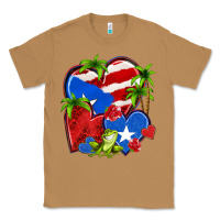 Toasted Coconut puerto rico hearts Classic Tee - NancyCooperArtShop