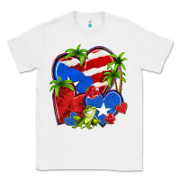 White puerto rico hearts Classic Tee - NancyCooperArtShop