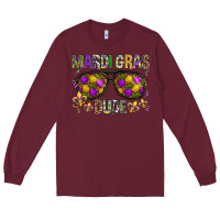 Burgundy Mardi gras dude Long Sleeve Tee - BundleAndBundleShop