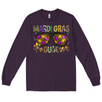 Plum Mardi gras dude Long Sleeve Tee - BundleAndBundleShop
