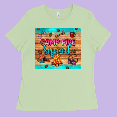 Camp Fire Squad Ladies Tee Designed By Jahusdesignshop