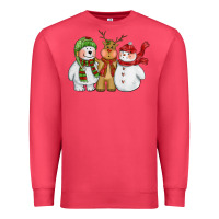 Cardinal christmas polar bear reindeer and snowman Premium Sweatshirt - CowGirlArtShop
