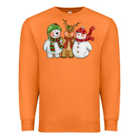 Carrot christmas polar bear reindeer and snowman Premium Sweatshirt - CowGirlArtShop