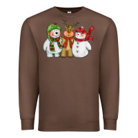 Chestnut christmas polar bear reindeer and snowman Premium Sweatshirt - CowGirlArtShop