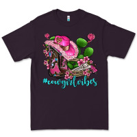 Plum cowgirl vibes with boots and gun Premium Tee - AdoDesignShop