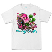 White cowgirl vibes with boots and gun Premium Tee - AdoDesignShop
