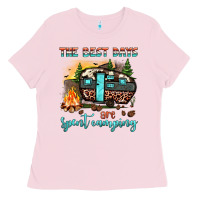 Bubblegum Pink the best days are spent camping Ladies Tee - JahusDesignShop