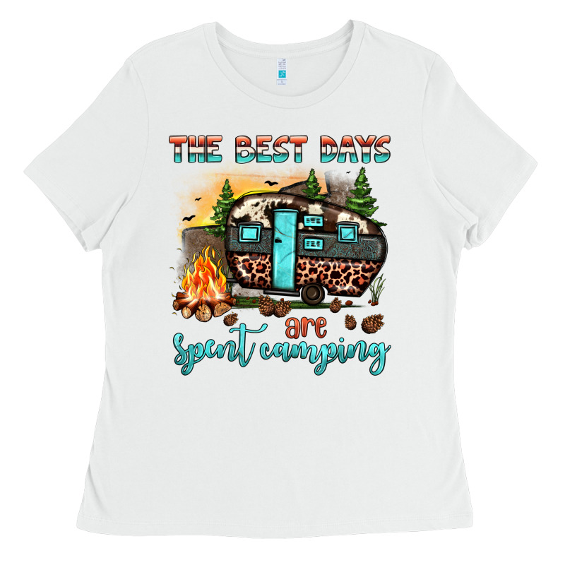 The Best Days Are Spent Camping Ladies Tee by JahusDesignShop | Teevron
