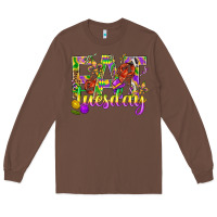 Chestnut Mardi Gras fat tuesday Long Sleeve Tee - BundleAndBundleShop