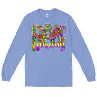 Colony Blue Mardi Gras fat tuesday Long Sleeve Tee - BundleAndBundleShop