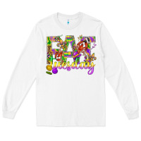White Mardi Gras fat tuesday Long Sleeve Tee - BundleAndBundleShop