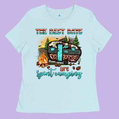 The Best Days Are Spent Camping Ladies Tee Designed By Jahusdesignshop