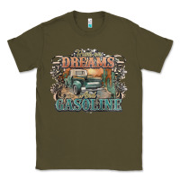 Army Green runs on dreams and gasoline truck western Classic Tee - NancyCooperArtShop