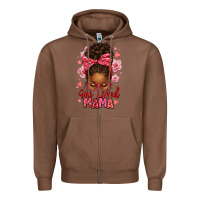 Chestnut one loved mama afro messy bun Zipper Hoodie - texasbilliewilder