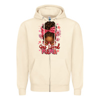 Sandshell one loved mama afro messy bun Zipper Hoodie - texasbilliewilder