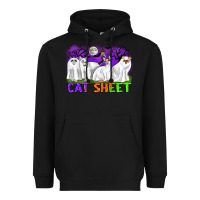 Black cat sheet ghost cats halloween Heavyweight Hoodie - CowGirlArtShop