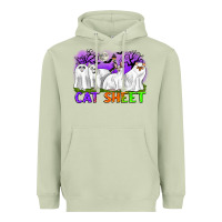 Matcha cat sheet ghost cats halloween Heavyweight Hoodie - CowGirlArtShop