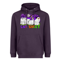 Plum cat sheet ghost cats halloween Heavyweight Hoodie - CowGirlArtShop