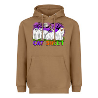 Toasted Coconut cat sheet ghost cats halloween Heavyweight Hoodie - CowGirlArtShop