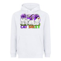 White cat sheet ghost cats halloween Heavyweight Hoodie - CowGirlArtShop