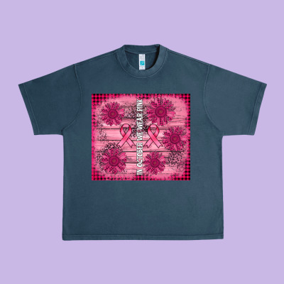 In October We Wear Pink Urban Heavy Tee Designed By Adodesignshop