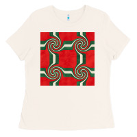 Bone retro christmas seamless pattern Ladies Tee - BundleAndBundleShop