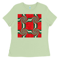 Matcha retro christmas seamless pattern Ladies Tee - BundleAndBundleShop