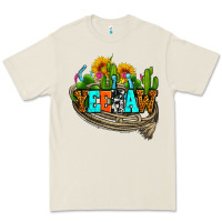 Bone yeehaw and cactus with horseshoe Premium Tee - AdoDesignShop
