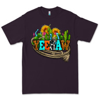 Plum yeehaw and cactus with horseshoe Premium Tee - AdoDesignShop