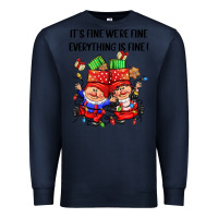 Navy its fine were fine everything is fine Premium Sweatshirt - CowGirlArtShop