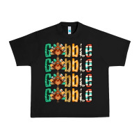 Black Gobble till you wobble Thanksgiving turkey Urban Heavy Tee - NancyCooperArtShop