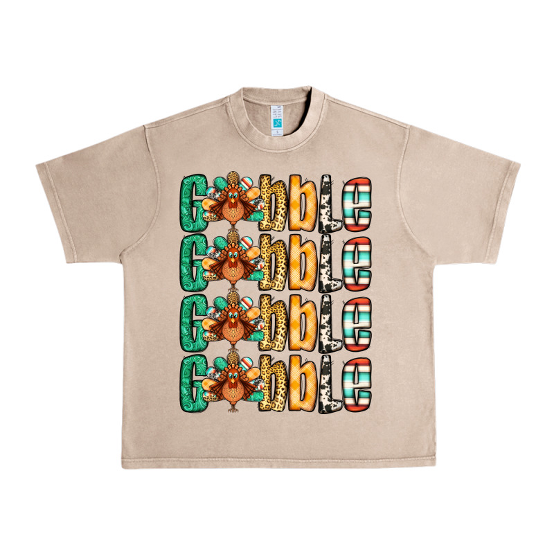 Gobble Till You Wobble Thanksgiving Turkey Urban Heavy Tee by NancyCooperArtShop | Teevron