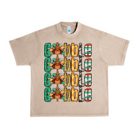 French Oak Gobble till you wobble Thanksgiving turkey Urban Heavy Tee - NancyCooperArtShop
