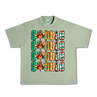 Oil Green Gobble till you wobble Thanksgiving turkey Urban Heavy Tee - NancyCooperArtShop