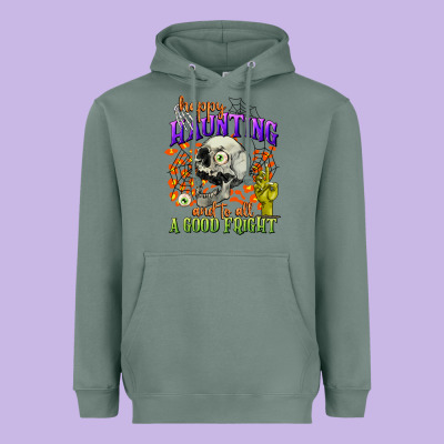 Happy Haunting And To All A Good Fright Heavyweight Hoodie Designed By Cowgirlartshop