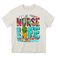 Cream nurse life summer Heavy Core Tee - AdoDesignShop