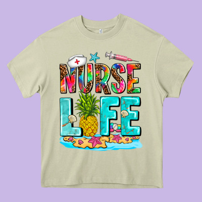 Nurse Life Summer Heavy Core Tee Designed By Adodesignshop
