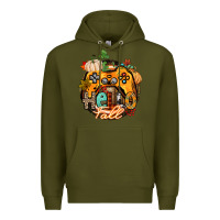 Army Green hello fall gamer Premium Hoodie - CowGirlArtShop