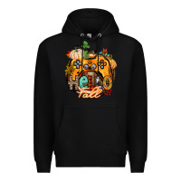 Black hello fall gamer Premium Hoodie - CowGirlArtShop