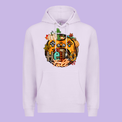 Hello Fall Gamer Premium Hoodie Designed By Cowgirlartshop