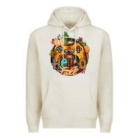Oatmeal Heather hello fall gamer Premium Hoodie - CowGirlArtShop