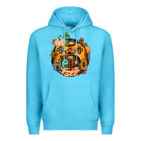 Ocean Blue hello fall gamer Premium Hoodie - CowGirlArtShop