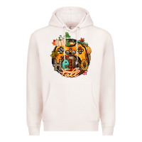 Pale Pink hello fall gamer Premium Hoodie - CowGirlArtShop