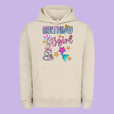 Birthday Girl 5 Urban Hoodie Designed By Bundleandbundleshop