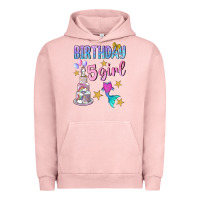 Pigment Salmon birthday girl 5 Urban Hoodie - BundleAndBundleShop