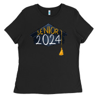 Black senior 2024 graduation Ladies Tee - RanaPortraitStore