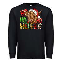 Black ho ho ho heifer Premium Sweatshirt - CowGirlArtShop