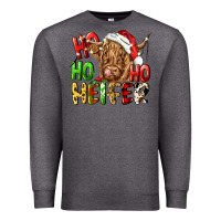 Charcoal Heather ho ho ho heifer Premium Sweatshirt - CowGirlArtShop